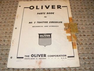 Oliver White Tractor No. 2 Tractor Subsoiler Dealers Parts