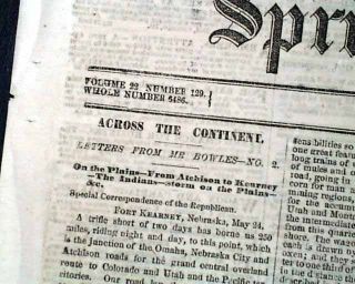 1865 Newspaper JEFFERSON DAVIS Dresses Woman Clothes   Trial of the 