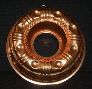Copper Clad Fruit Ring 8 1/2 Jello Mold or Decorative Wall Hanging