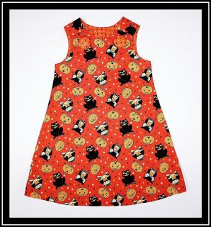 Jelly the Pug Custom Halloween Pumpkin Owl Black Cat Jumper Dress 