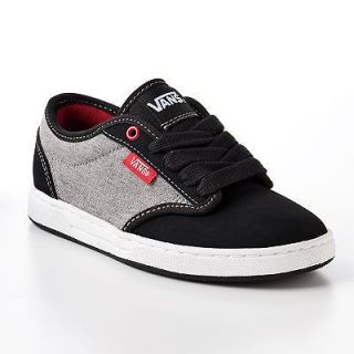 VANS Preston Skate Shoes Keds SIZE 13 1 2 3 4 5 6 7 Black Gray Leather 