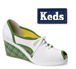 Keds WF24441 White Womens Cut Out Lace Up Wedge *UK 7 *Eur 40
