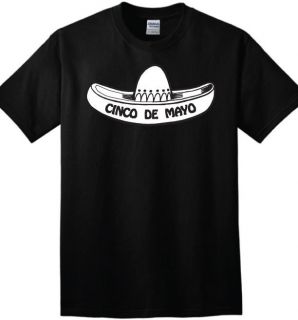cinco de mayo t shirt mexican sombrero tee black m
