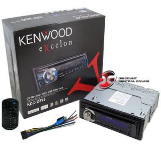 KENWOOD KDC X396 CAR WMACD RECEIVER W/ REMOTE & FRONT USB AND AUX 