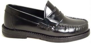   Hampshire by Willits Junior Boys Black Penny Loafer NEW in Box