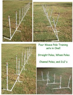 in 1 Dog Agility Equipment Weave Poles Straight Weave o Matic 