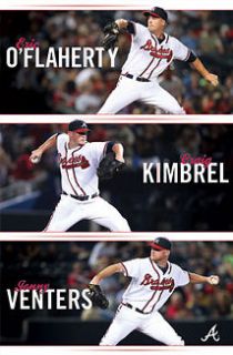 Atlanta Braves BULLPEN ACES (Kimbrel, Venters, OFlaherty) MLB 