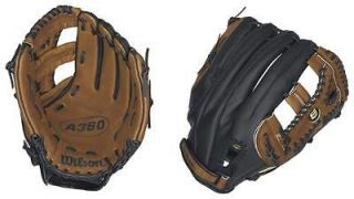 Wilson A0360 RHT 12.5 Inch A360 Baseball/Softball Mitt/Glove WTA0360 