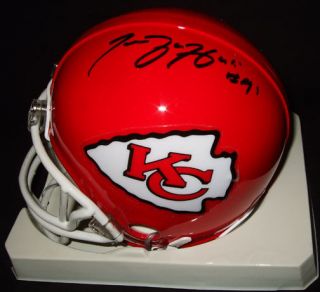   & Tamba Hali Signed Kansas City Chiefs Mini Helmet PROOF Autographed