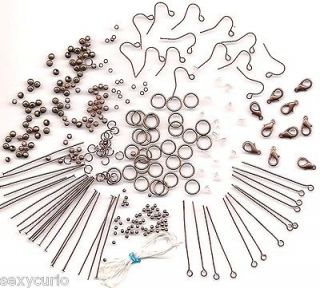 P08S Copper Set Jewelry 500pc Mixed Wholesale Lot Making Supplies Kit