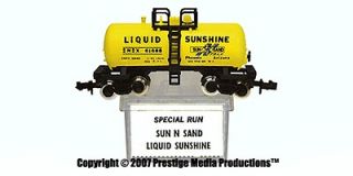 Atlas N Scale Special Run 1988 Liquid Sunshine Sun N Sand NTRAK Tanker 
