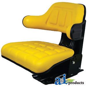 JOHN DEERE TRACTOR WRAP AROUND SEAT W/ARMRESTS YELLOW A TY24763
