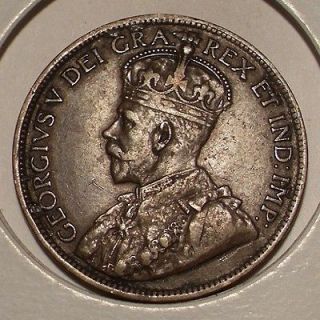 1917 canada large cent choice xf king george v returns