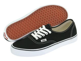 VANS AUTHENTIC BLACK / WHITE CANVAS MENS AND WOMENS NEW IN BOX SIZE 