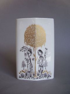 Beautiful 50s porcelain vase, Raymond Peynet for Rosenthal