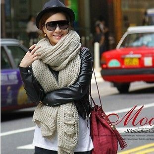Korean Fashion Autumn and Winter Hole Personality Warm Lengthened 