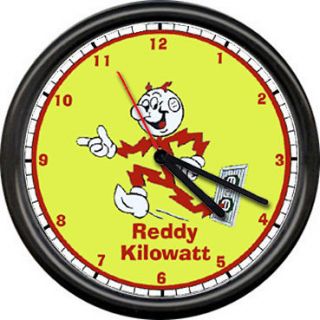   Kilowatt Electrician Electrical Lineman Utility Tool Sign Wall Clock