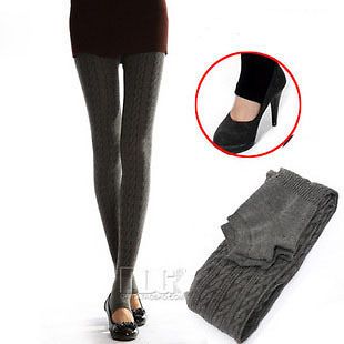   Cotton Cable Knit Leggings Warm Tights WInter Tights Pants Skinny