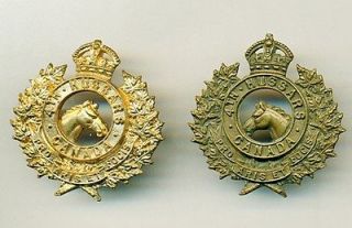 pre ww1 canadian militia 4th hussars cap collar badges from