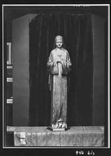   Statue of St. Theresa by Mario Korbel vintage black & white phot H219