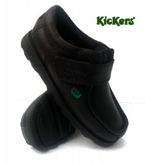kickers fram strap ym boots youth black size uk 3