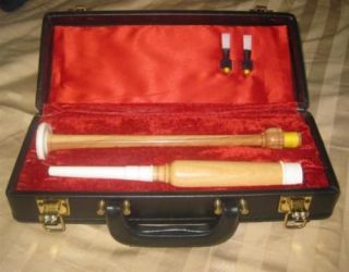 scottish bagpipe chanter cocus wood cp brand carry case time