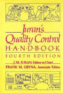 Jurans Quality Control Handbook by J. M. Juran 1988, Hardcover