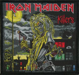 iron maiden killers sq woven metal music band patch  