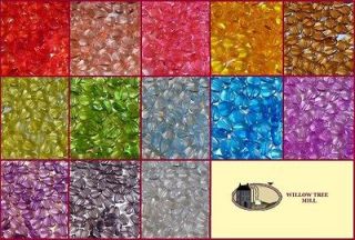 50 TRANSLUCENT ACRYLIC HEART BEADS   6mm   CHOOSE FROM 13 PRETTY 