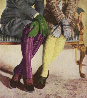 1944 lacy stockings and gloves vintage knitted pattern 488 time