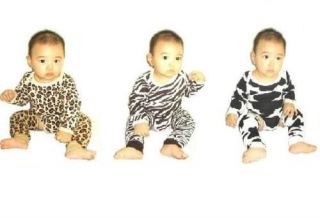 animal print baby vest cow leopard zebra ladybird short or long 