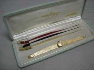 Rolex Vintage 18k Yellow Gold Cameleon Lady Dress Watch With Box And 
