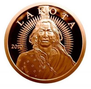 lot 10x 999 fine copper free lakota barter 1oz round