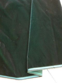 Antique Velvet fabric France Victorian cotton silk Forest Green V104