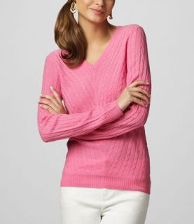 New Lilly Pulitzer KATHERINE Cable CASHMERE Sweater M L 6 8 10 12 