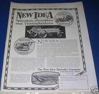 1927 new idea farm equipment spreaders shredders ad time left