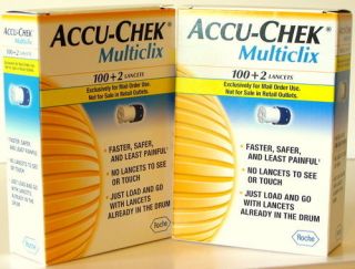 ACCU CHEK Multiclix Lancets, 102 Count Boxes (Pack of 2 Boxes) Exp 10 
