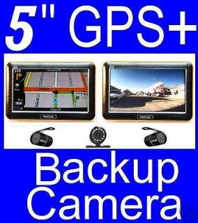 Touch Screen Car GPS + wireless backup camera Navigator Rearview 