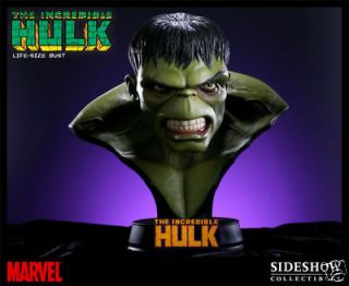 sideshow marvel hulk 1 1 life sized bust new in