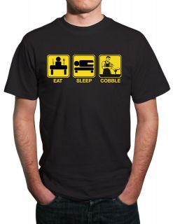 Eat, Sleep, Cobble Funny Cobbler Shoe Repair Gift T Shirt. All Sizes