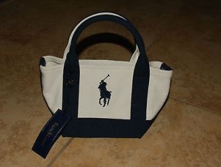 NWT Ralph Lauren Mini Blue Tote Bag Great for Holiday Gift