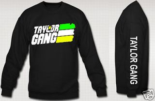 TAYLOR GANG OR DIE CREWNECK wiz khalifa rap hip hop hoodie tahlor gang 