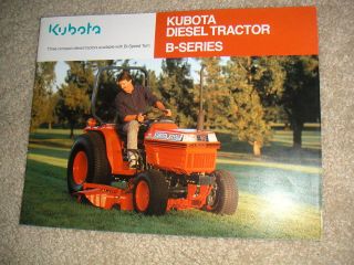 kubota b series diesel tractor 2 4 wd color brochure