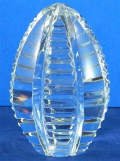 lead crystal egg paperweight large and heavy expedited shipping 