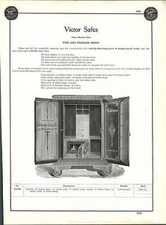 1905 AD Victor Safe & Lock Floor Safes Fire & Buglar Proof Cincinnati 