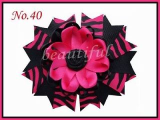30 Girl 4.5 Novel Swallowtail Nest hair bows Clip Rose 82 No. D2A