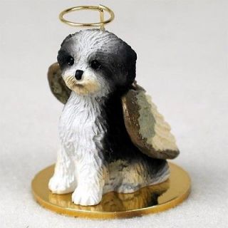 SHIH TZU Puppy Cut Dog ANGEL Tiny One Ornament Figurine Statue
