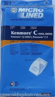 10 Vacum Bags for  Type C Kenmore Q Panasonic C 5 5055 50557 
