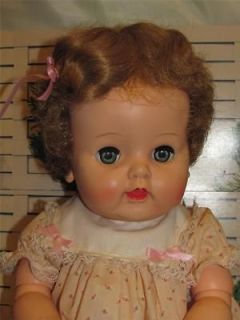 1958 EFFANBEE 20 PRECIOUS BABY JOINTED TOODLES FRIEND W/ROOTED HAIR