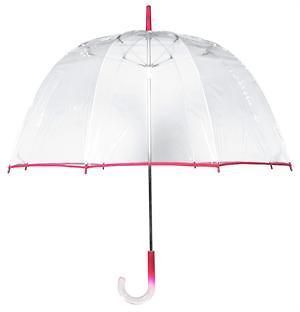 pink bubble dome trimmed umbrella by leighton nwt